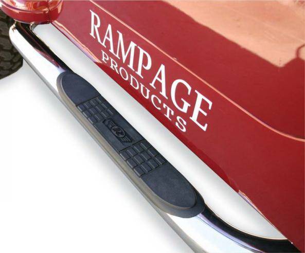 Rampage - GMC Sierra Rampage SRS Side Bars with Recessed Step - 2 Inch - Pair - Black Powder Coat - 1066