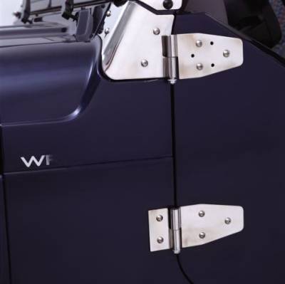 Rampage - Jeep CJ Rampage Door Hinges - for Full Steel Doors - Stainless - 7420