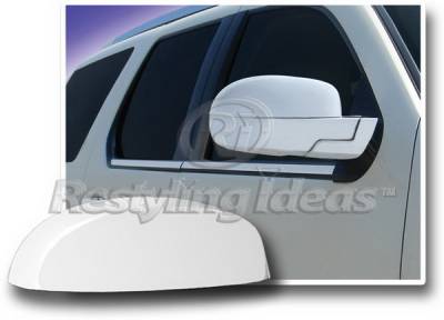 Restyling Ideas - Cadillac Escalade Restyling Ideas Mirror Cover - Top Half - Chrome ABS - 67314