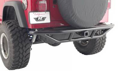 Rampage - Jeep Wrangler Rampage SRS Rear Bumper with Hitch - 76611