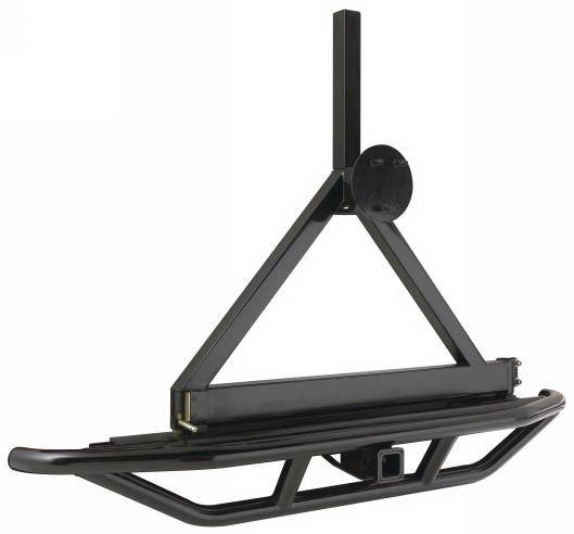 Rampage - Jeep Wrangler Rampage SRS Rear Bumper with Tire Carrier - 76621