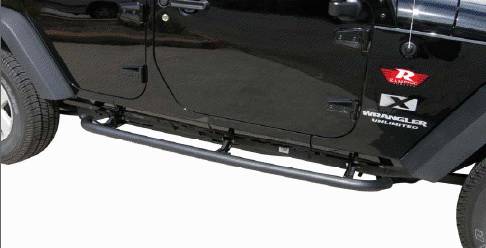 Rampage - Jeep Wrangler Rampage SRS Side Bar Retractable Rockslider Step - Textured Finish - 76632