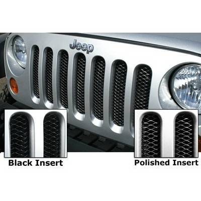 Rampage - Jeep Wrangler Rampage 3D Steel Grille - Gloss Black Powder Coat - Each - 86512
