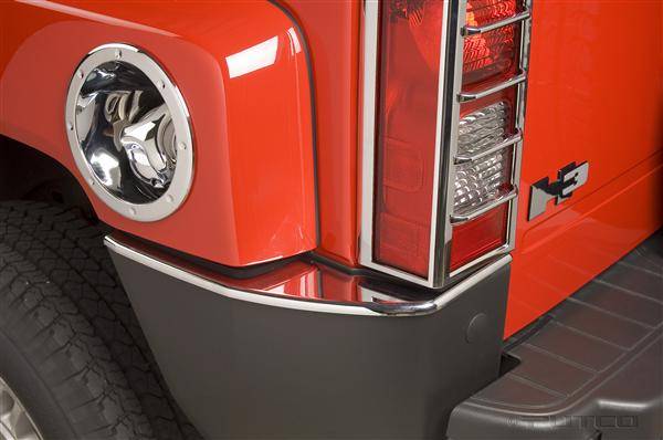 Putco - Hummer H3 Putco Chrome Rear Bumper Trim - 402314