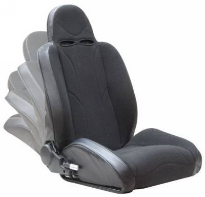 Rampage - Jeep Wrangler Rampage Off Road Full Reclining Suspension Seat - Driver Side - Black - 124201