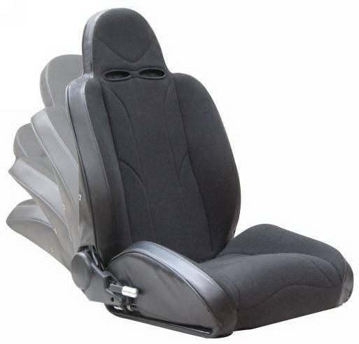 Rampage - Jeep Wrangler Rampage Off Road Full Reclining Suspension Seat - Passenger Side - Black - 124301