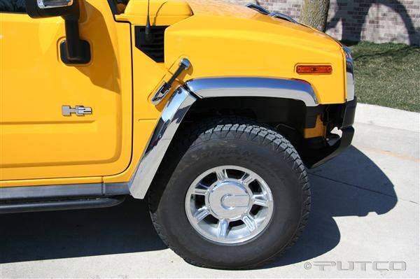 pyuarrow 　P. Totoro26 Chromeに板付け Hummer H2 Putco ABS Fender Trim - Chrome - 497006