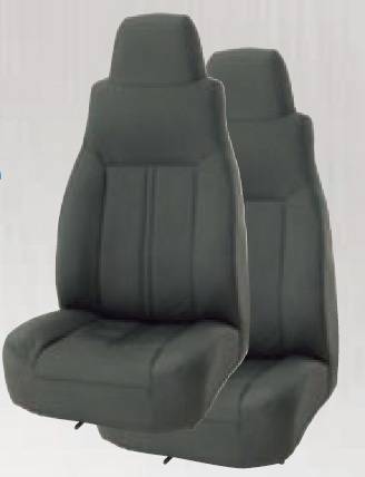 Rampage - Jeep CJ Rampage Factory Style Recliner with Late Model Headrest - Black Denim - 5045115