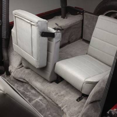 Rampage - Jeep CJ Rampage Fold & Tumble Rear Seat - Split Seat - Denim Black - 5051315