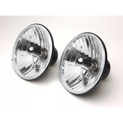 Rampage - Jeep Wrangler Rampage Headlight Conversion Kit - 7 Inch Round with Clear Glass Lens - Pair - 5089925
