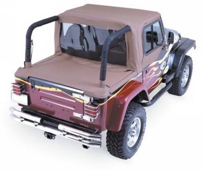 Rampage - Jeep Wrangler Rampage Tonneau Top Boot - with Factory Soft Top - Channel Mount - Denim Spice - 6600117
