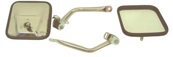 Omix - Rugged Ridge CJ Style Mirror - Pair - Stainless Steel - 11005-07