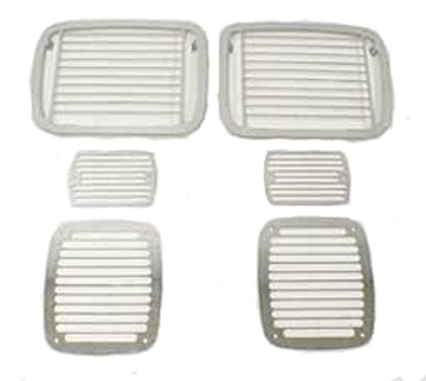 Omix - Rugged Ridge Billet Stone Guard Kit - Stainless - 6 Piece - 11102-04