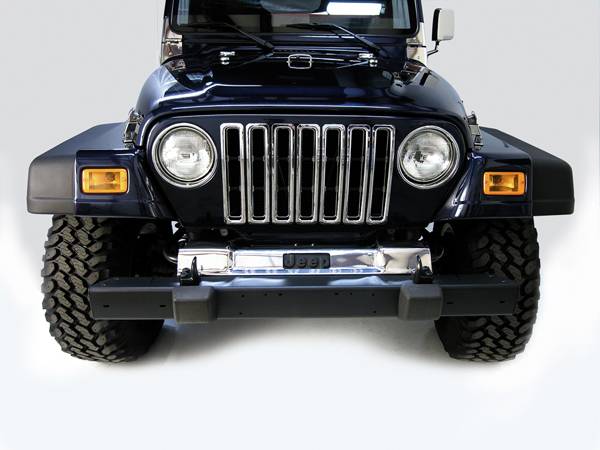 Omix - Rugged Ridge Frame Cover - Front - Stainless Steel - 11120-03