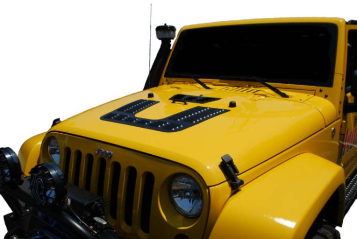 Hyline Offroad - Jeep Wrangler Hyline Offroad Louvered Hood Panel - JK-50HLP-NF