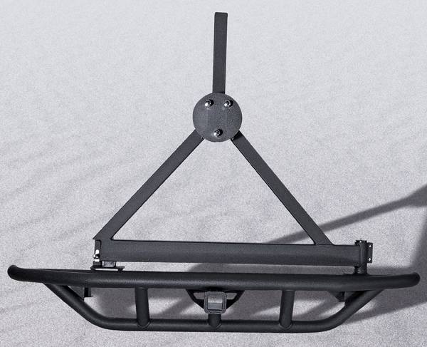 Omix - Outland RRC - Rear Bumper with Tire Carrier - Textured Black - 11503-13