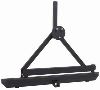Omix - Rugged Ridge Classic Rock Crawling Rear Bumper with Tire Carrier - Textured Black - 11503-21