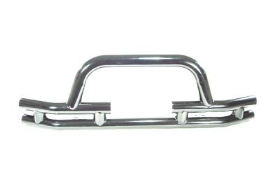 Omix - Outland Front Bumper with Winch Cut Out - Stainless - 11563-03