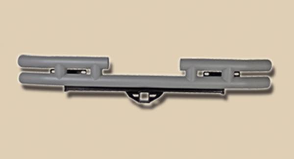 Omix - Outland Rear Tube Bumper with Hitch - Titanium - 11572-04