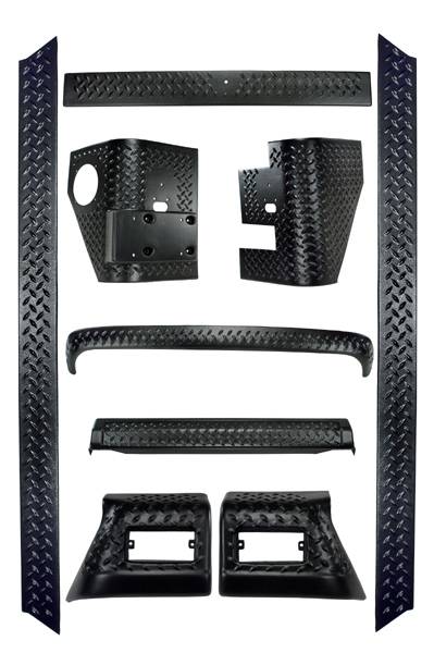 Omix - Rugged Ridge Body Armor Kit - 9 Piece - 11650-6