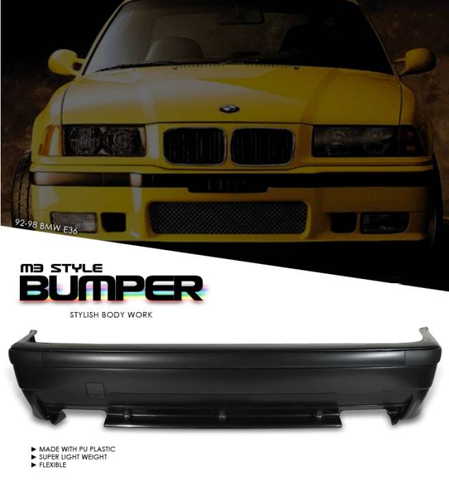 OptionRacing - BMW 3 Series Option Racing Rear Bumper - 29-12104