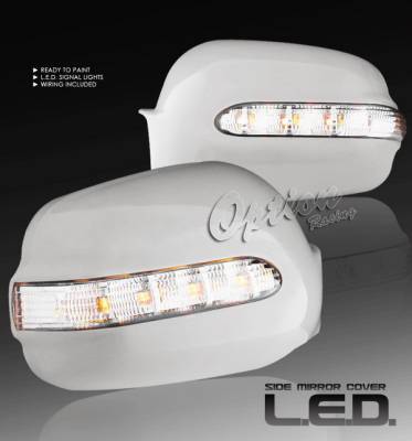 OptionRacing - Honda CRV Option Racing OEM Style Mirror Cover with LED Reverse Light - 78-20112