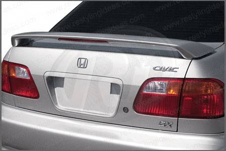 Restyling Ideas - Honda Civic 4DR Restyling Ideas Factory Style Spoiler with LED - 01-HOCI99F4L