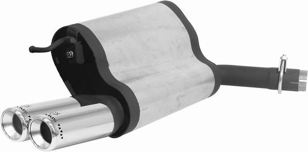 Remus - Mercedes-Benz SL Remus Rear Silencer - Left Side with Dual Exhaust Tips - Round - 509301 0504FL