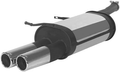 Remus - Volkswagen Passat Remus Rear Silencer - Right Side with Dual Exhaust Tips - Round - 959102 0504FR