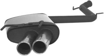 Remus - Mercedes-Benz S Class Remus Rear Silencer - Left Side with Dual Exhaust Tips - Round - 509405 0504L