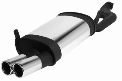 Remus - BMW Z3 Remus Rear Silencer - Right Side with Dual Exhaust Tips - Round - 089097 0504R