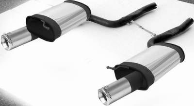 Remus - Audi A8 Remus Rear Silencer - Left Side with Exhaust Tip - Round - 049103 0505FL