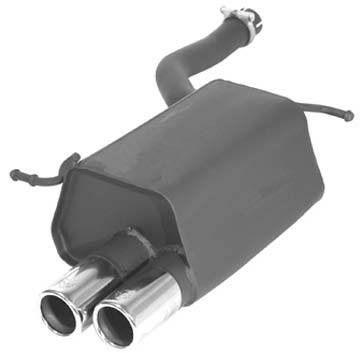Remus - Mercedes-Benz SLK Remus Rear Silencer - Right Side with Dual Exhaust Tips - Round - 505004 0554R