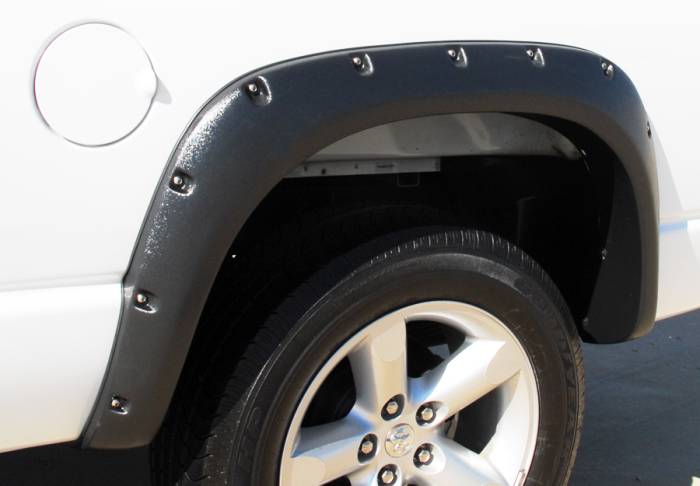 Prestige - Dodge Ram Prestige Rear Pair RX Rivet Style Textured Fender Flare Set - RX203TB
