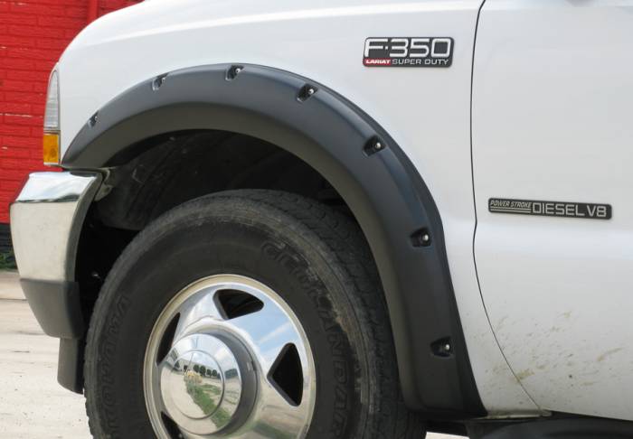 Prestige - Ford F350 Prestige Front Pair RX Rivet Style Textured Fender Flare Set - RX311TA