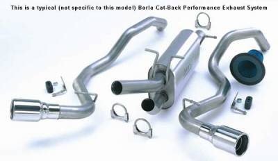 Razzi - Razzi Stainless Steel Borla Catback Replacement Exhaust System (V8) - 219V8-CBX