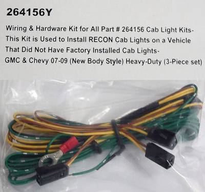 Recon - Chevrolet Recon Roof Light Wiring & Hardware Kit - 264156Y