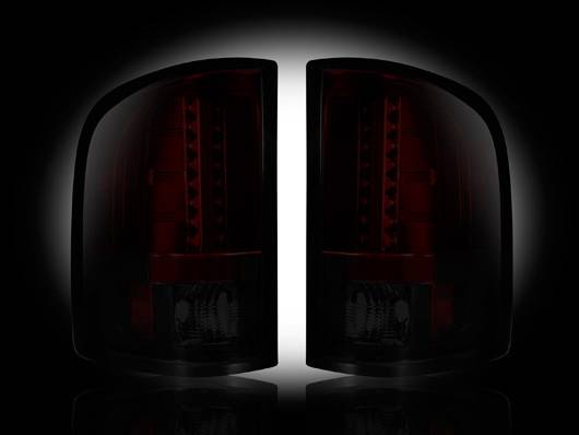 Recon - Chevrolet Silverado Recon LED Taillights - Dark Red Smoked Lens - 264175RBK