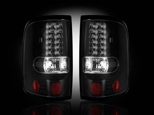 Recon - Ford F150 Recon Straight Side LED Taillights - Smoked Lens - 264178BK