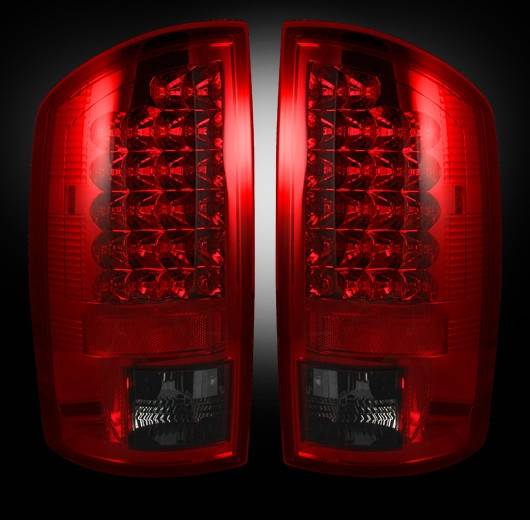 Recon - Dodge Ram Recon LED Taillights - Dark Red Smoked Lens - 264179RBK