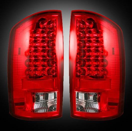 Recon - Dodge Ram Recon LED Taillights - Red Lens - 264179RD