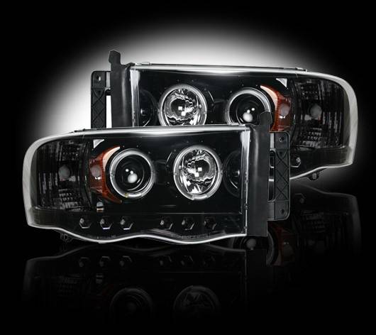 Recon - Dodge Ram Recon Projector Headlights - 264191BK