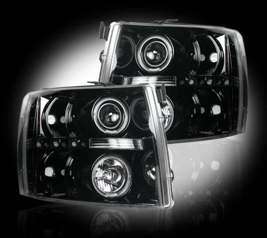 Recon - Chevrolet Silverado Recon Projector Headlights - 264195BK