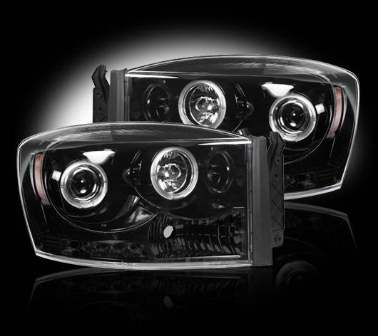 Recon - Dodge Ram Recon Projector Headlights - 264199BK
