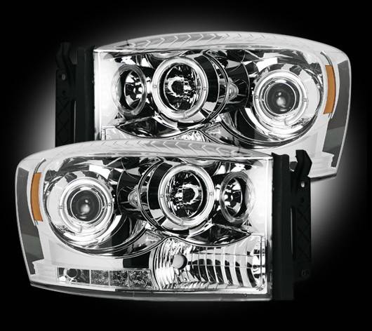 Recon - Dodge Ram Recon Projector Headlights - 264199CL
