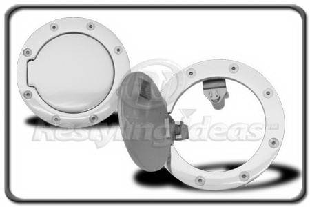 Restyling Ideas - GMC CK Truck Restyling Ideas Fuel Door Kit - Aluminum Billet - 34-GD-101E