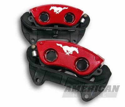 Ford Racing - Ford Mustang Ford Racing Red Running Pony Calipers - Front Pair - 50055