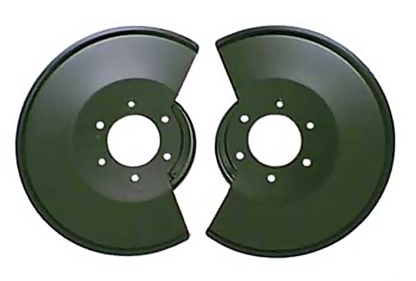 Omix - Omix Brake Rotor Splash Shield with 2 Bolt Caliper Plates - Black Powder - 11212-02