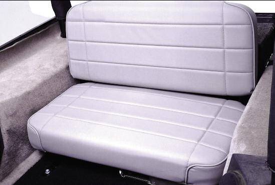 Rampage - Jeep CJ Rampage Standard Rear Seat - Black Denim - 508015N