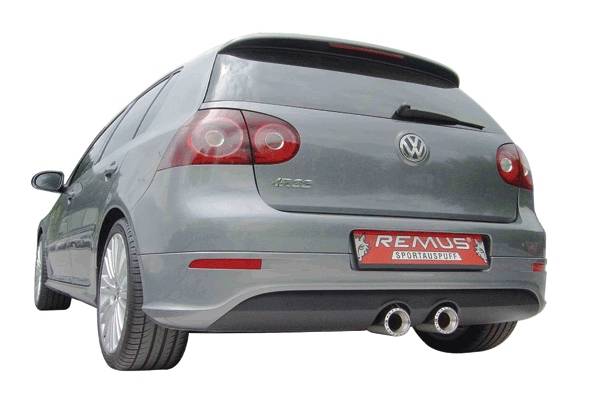 Remus - Volkswagen Golf Remus Rear Silencer with Dual Exhaust Tips - Round - 958006 5572TD